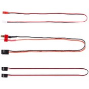 Resim Jeehugo Rc Tırmanma Arabası Işık/winç Bağlantı Kabloları 3 Adet Alıcı Ertirme, Jst Ph2.0mm 2p Ana-baba, T Tipi Alıcı Sinyal Kablosu 