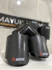 Resim Akrapovic Karbon Egzoz Ucu Çift Çıkış 100mm Sağ -sol Set--mayukdizayn-- 