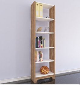 Resim Nur Mobilya Tuana Kitaplık Atlantikçam Beyaz 