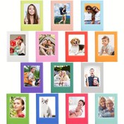 Resim Manyetik Fotoğraf Çerçevesi Sevimli Mini Fotoğraf Çerçevesi Standı 3 İnç (Yaklaşık 7.6cm) Plastik Renkli Fotoğraf Ekranı Buzdolabı Ofis için Uygun (Çok Renkli) 