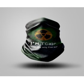 Resim Buffalo Toxic Tasarımlı Motorcu Buff Maske Outdoor Boyunluk Unisex Bandana 