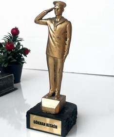 Resim Kişiye Özel Asker Figürü Biblo Hatıra Masa Üstü Dekoratif Heykel 