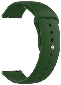 Resim Gpack Amazfit Bip S ile Uyumlu 20mm Silikon Kordon, Mat Düz Renkli, Koyu Yeşil 