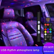 Resim Uzaktan Kumandalı USB Şarj Edilebilir Çok Renkli LED Araba Neon Aksesuar Işıkları - 5V İç Atmosfer Lambası Müzik Ritmi, Ortam Dekorasyonu, DJ Parti Aydınlatması İçin - Araçlar ve Evler İçin Çok Yönlü Kullanım 