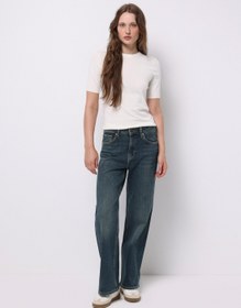 Resim Regular Fit Kadın İndigo Jean Pantolon 