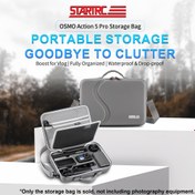 Resim STARTRC OSMO Action 5 Pro Depolama Çantası - Taşınabilir, Su Geçirmez ve Düşmeye Karşı Koruyucu Kamera Organizatörü Vlog, Açık Hava Fotoğrafçılığı ve Daha Fazlası İçin, Açık Hava Kamera Ekipmanları | Şık Depolama Tasarımı | Dayanıklı Kulp, Kamera Çantası 