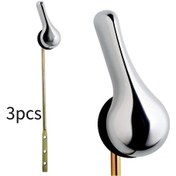 Resim Sunshine022 3 Adet Ön Monte Evrensel Krom Tuvalet Kolu Rezerv Parça 