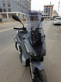 Resim Motocam Arora Beatrix Siperlik Ön Cam 2023 2024 Model 65cm Açıkfüme Renkli 4mm Orta Boylu Cam 