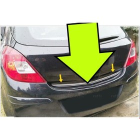 Resim Corsa Bagaj Alt Cıtası Krom 2007 2008 2009 2010 2011 2012 2013 