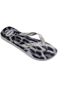 Resim Havaianas Top Siyah Leopar Unisex Terlik 