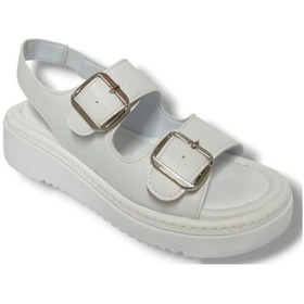 Resim Fancy 602-25 Antomik Dolgu Topuk Kadın Sandalet Beyaz 