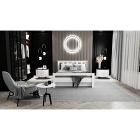 Resim Ninnimo Ni̇nni̇mo Arya Çi̇ft Ki̇şi̇li̇k 160X200 Yatak Uyumlu Beyaz Mdf Çekmeceli̇ Karyola - Maçy-1 