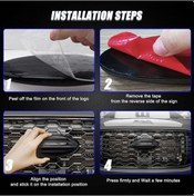 Resim Gümüş Dış Aksesuarlar Oval Ön Izgara Amblem Alüminyum Logo 