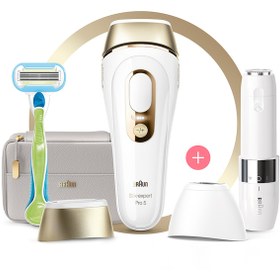 Resim Braun Silk Expert Pro 5 PL5159 2 Başlıklı Yeni Nesil IPL Epilasyon Cihazı + FS1000 + Tasarım Çanta | Braun Braun