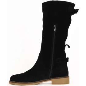 Resim Bueno Shoes Siyah Süet Kadın Düz Çizme 01WD0500 01WD0500 