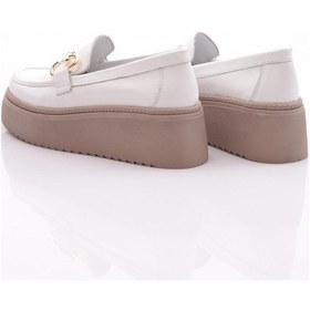 Resim Mammamia D24ya-3055 Kadın Deri Loafer Ayakkabı D24YA-3055-R7263 Beyaz 