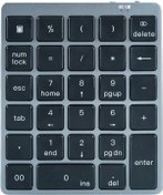 Resim Xindoker 28 Tuşlu Kablosuz Sayısal Klavye - Bluetooth/usb Çift Modlu, Taşınabilir Ve Şarj Edilebilir 