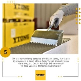 Resim Ytong Gaz Beton Tutkal Malası - Küreği 12.5 - 13.5 Luk 