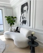 Resim S Home Design Concept Marin Fasulye Koltuk / Kanepe, Teddy, Beyaz 