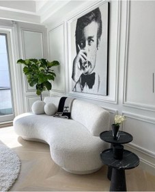 Resim S Home Design Concept Marin Fasulye Koltuk / Kanepe, Teddy, Beyaz 