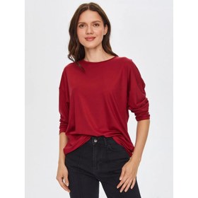 Resim Faik Sönmez Yuvarlak Yaka Kadın Uzun Kol T-shirt 69026 (U69026) 