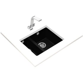 Resim Teka Square 560 Tg Granit Eviye Black 