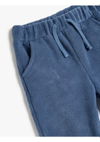 Resim Koton Polar Jogger Eşofman Altı Beli Bağlamalı Cep Detaylı Mavi 5smb40049tk Mavi 
