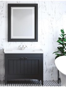 Resim Denko Helena 100 Cm Mdf Füme Banyo Dolabı Takımı 