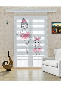 Resim Perdecizade Enxboy Balet Dijital Baskılı Zebra Perde-cocuk Odası-stor Perde Renkli 