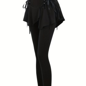 Resim Kadınların Dantelli Detaylı Rahat Örgü Şortları, %95 Polyester %5 Spandex, Tüm Mevsimler İçin Düz Renk Pantolonlar, 200g/m² Kumaş Ağırlığı 