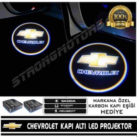 Resim Chevrolet Araçlar İçin Pilli Kapı Altı Led Hayalet Logo 