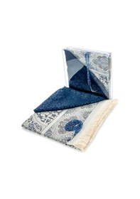 Resim Özel Kutulu Örtülü Seccade Seti Lacivert 