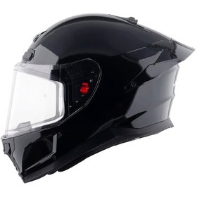 Resim Axor Saber Sc Full Face Motosiklet Kaskı Parlak Siyah 