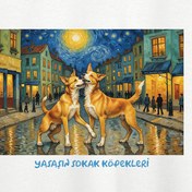 Resim Muhabbetteyiz - Van Gogh Sokakta Oversize Tişört 