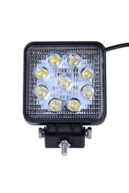 Resim Oto Aksesuarcım Led Projektör Çalışma Sis Lambası Kare 9 Ledli 27w 12-24v 