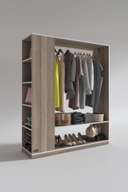 Resim Kenzlife giysi dolabı abdullah 180*150*45 crd gardırop tekerlekli 
