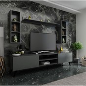 Resim MobilyaFırsat Ideal Tv Ünitesi Duvar Raflı Q7809-4 Antrasit 