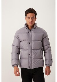 Resim Polo State Erkek Regular Fit Şişme Mont Gri 
