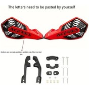 Resim Tongdashop Ktm Yamaha Honda Exc Crf İçin Kırmızı Siyah Evrensel Motosiklet Elcik Koruyucu 360 Döner Kaymaz Tasarım 