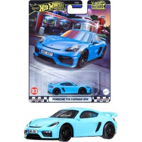 Resim Hot Wheels Boulevard Premium GJT68 - HRT71 Porsche 718 Cayman Gt4 Porsche 718 Cayman GT4 Oyuncak Araba 3+ Yaş İçin Mavi Renkli Model 