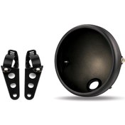 Resim Lemestar Motosiklet 7 İnç Metal Far Kapağı + Ayak Parçası Seti, Ön Amortisör 35-43mm Uyumlu, Kaliteli Çelik/demir, Mat Siyah 