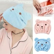 Resim OLOEY Kadınlar için Hızlı Kuruyan Mikrofiber Saç Havlusu - Sevimli Karikatür Tasarımı, Kıvırcık, Uzun & Kalın Saçlar İçin Mükemmel, Paraben İçermez 