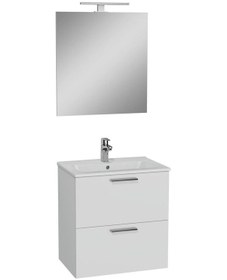 Resim VitrA 75021 Mia 60 CM Banyo Dolabı Seti Dolap + Ayna Beyaz 
