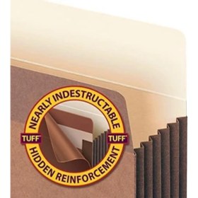 Resim SDT Group Tuff® Dosya Cebi, Düz Kesim Tab, 5-1/4" Genişletme, Mektup Boyutu, Kırmızı Ip, Kutu Başına 10 (73390) 
