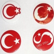 Resim Hediye Panayırı Seri 1Türk Bayrağı Rozetleri 20'li 