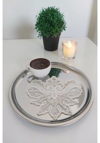 Resim 6 Adet Angelic Beyaz & Gold Fransız Tarzı Modern Bardak Altlığı & 