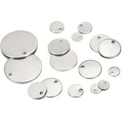 Resim 10/20/50 adet 6-30mm Paslanmaz Çelik Yuvarlak Şanslar Boş Damgalama Etiket Kolye Takı Yapım Malzemeleri için 