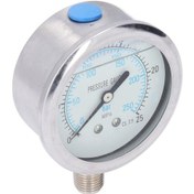 Resim Dianziye Stainless Steel Vakum Basınç Ölçer, Cam Gösterge Paneli, 1/4 İnç Npt Bağlantı, 0-25 Mpa, Endüstriyel/ev Kullanıma Uygun, Akışkan Basıncı Ölçümü 