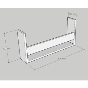 Resim Emkawood Emkawood Dream Montessori Asma Kitaplık Beyaz 