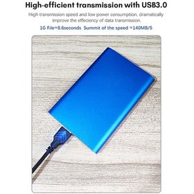 Resim Lemestar 1tb Usb 3.0 Metal Taşınabilir Disk 2.5 İnç Sata, Hızlı Veri Transferi, Hafif Ve Taşınabilir - Mavi 